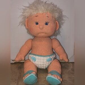 Handmade Crochet Knitted Baby Boy Doll Toy with Moveable Limbs/Head 